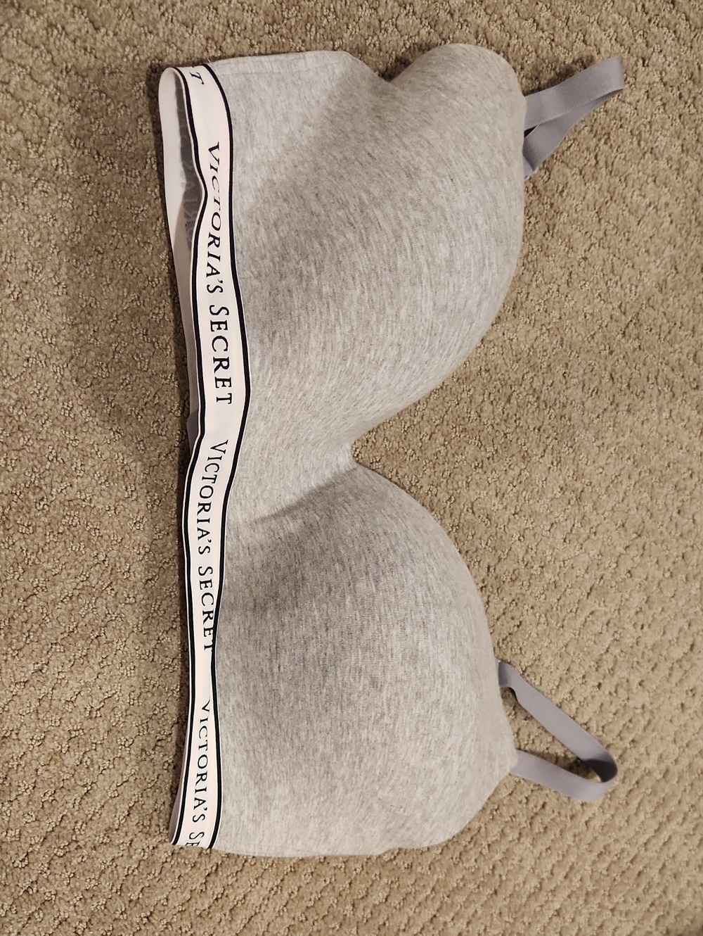 Victoria's Secret Gray Logo Band T-Shirt Bra 40DD